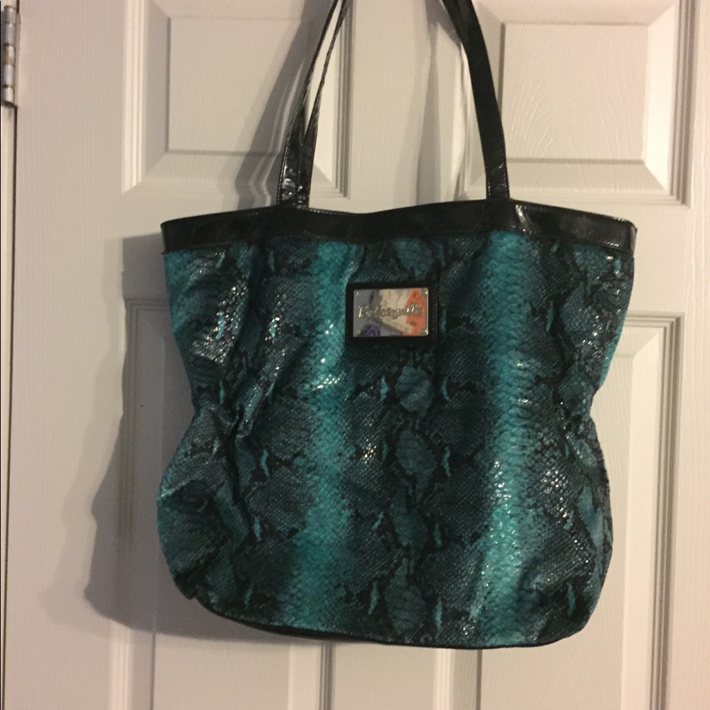 Betsyville Black And Teal Tote Bag